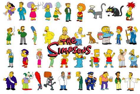 Los Simpsons Personajes Colección Completa 44 Imágenes Etsy