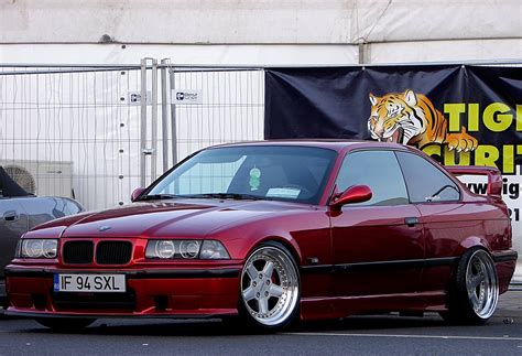 Candy Red Bmw E36 Coupé On Cult Classic Oz Ac Schnitzer Type 1 Wheels