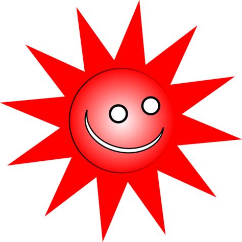 Smiley Red Sun Clip Art At Vector Clip Art