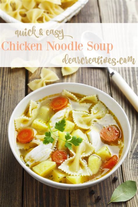 Find more noodle soups on bbc good food. Easy Recipes: Quick And Easy Chicken Soup Recipe