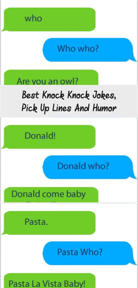 Best Knock Knock Jokes Pick Up Lines And Humor Knock