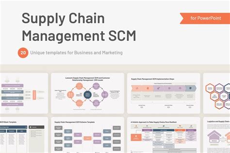 Supply Chain Management Scm For Powerpoint Etsy