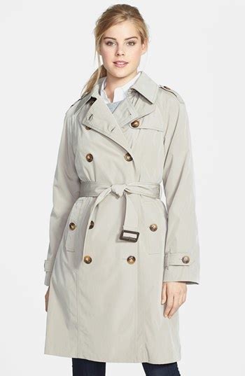 London Fog Double Breasted Trench Coat With Detachable Liner 258