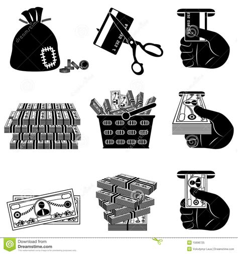 One of the biggest benefits is that it can create some extra wiggle room in your budget and also make saving up easier. Money Black And White Icon Set Stock Vector - Illustration ...