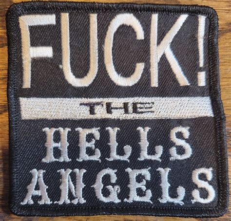 fuck the hells angels patch 3 5 x 3 5 etsy