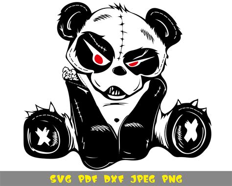 Angry Panda Svg Png Dxf  Pdf Files For T Shirt Design Etsy In 2021