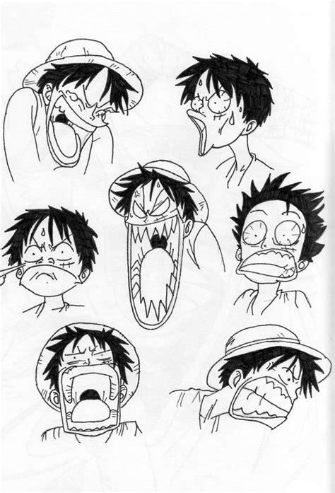 Mugiwara Luffy Faces By Brandonmangamad On Deviantart