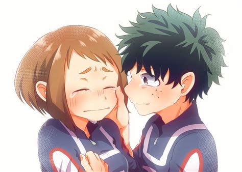 Characters Uraraka Ochako Midoriya Izuku Manga Anime Anime Couples