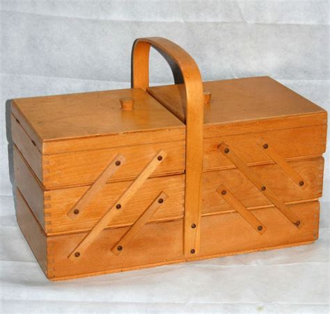 Original Vintage Retro S Beech Wooden Cantilever Tier Craft
