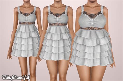 Mod The Sims Eternal Love Mini Dress With Ruffles Yaa