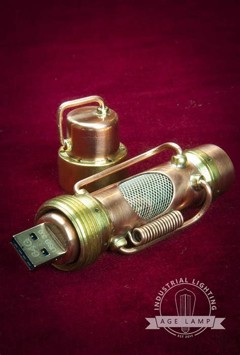 This Steampunk Modified Usb Drive Is Made With Brass Copper Glass And