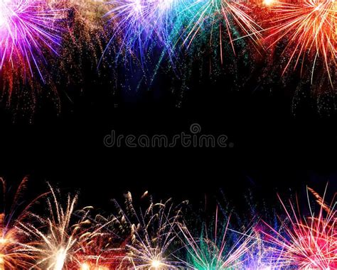 Fireworks Border Colorful Fireworks Border With Copy Space