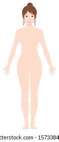 Standing Womans Nude Body Silhouette Outline 스톡 벡터 로열티 프리 Shutterstock