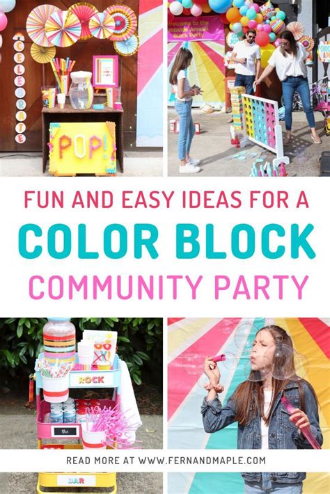 How To Throw A Safe Fun And Cheery Color Block Community Party With