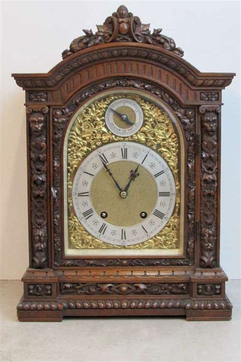 Late 19th Century Carved Walnut Bracket Clock By Lenzkirch In General