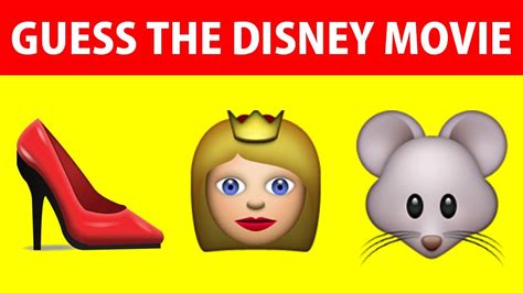 Can You Guess The Disney Movie By Emoji Brain Test Youtube