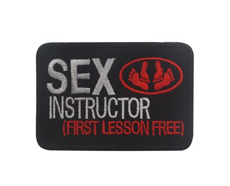 sex instructor first lesson free military army tactical embroidery patches for clothes clothing