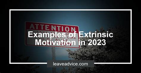 Examples Of Extrinsic Motivation In 2023