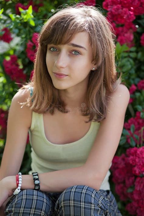 Portrait Of A Teenage Girl Stock Image Image Of Bracelet