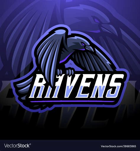 Ravens Sport Mascot Logo Design Royalty Free Vector Image