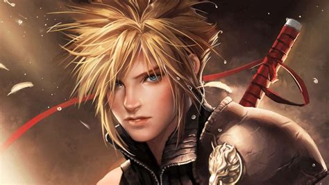 Download Cloud Strife With His Iconic Buster Sword From Final Fantasy