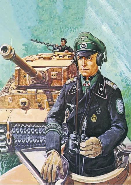 Ww2 German Wehrmacht Tanker Lieutenant Colonel Tank Commander Poster