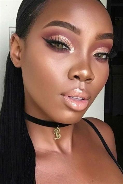 Black Women Beautiful In 40s Blackwomenbeautiful Dark Skin Makeup