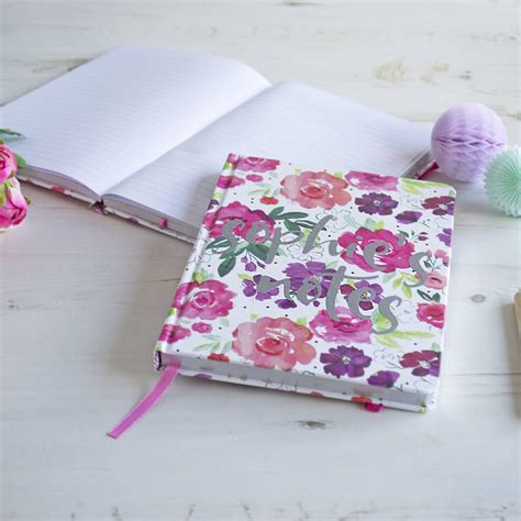 Floral Personalised Notebook By Solesmith