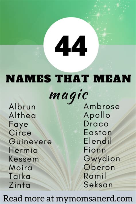 What Are Names That Mean Magic 44 Unique Names For Girls And Boys