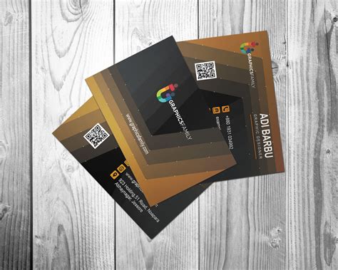 Landscape business card maker with graphic background design. Modern Graphic Designer Business Card Design - GraphicsFamily