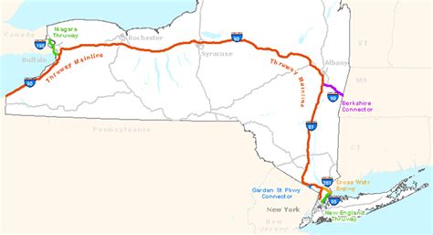 I 90 New York Map Blank Map