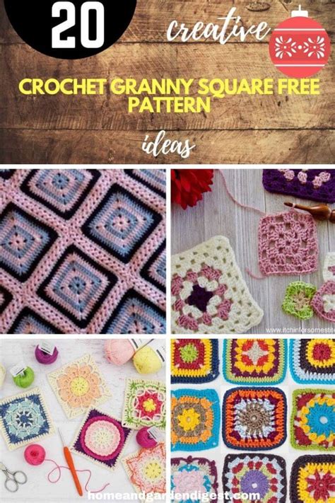 20 Creative Crochet Granny Square Free Patterns For 2022