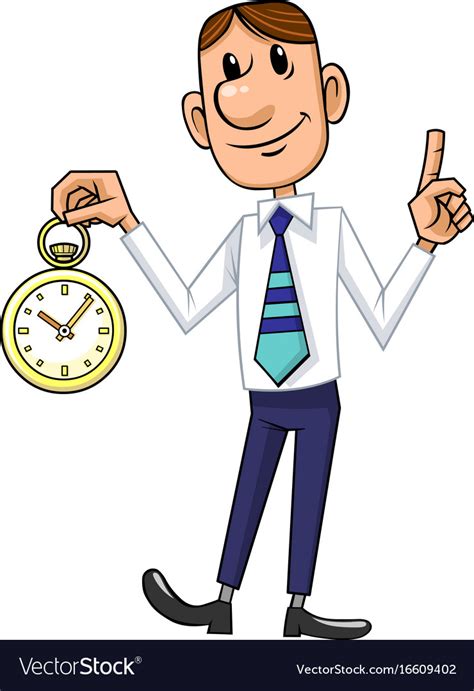 Businessman And Clock Royalty Free Vector Image