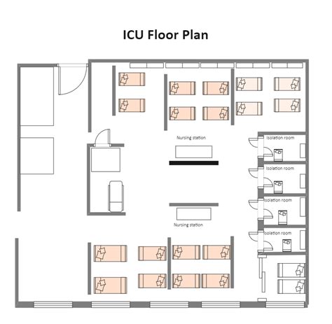 Icu Floor Plan Edrawmax Template
