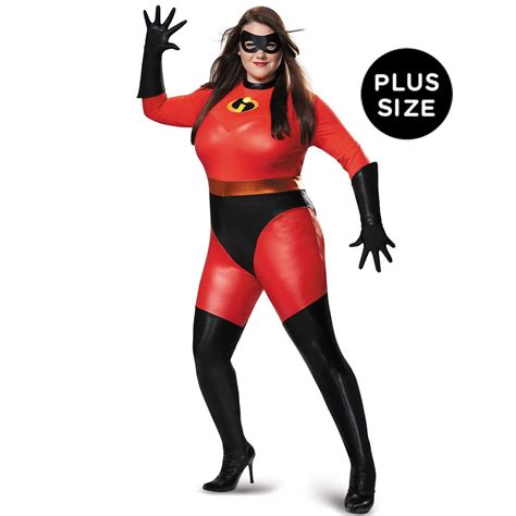 Disneys The Incredibles Mrs Incredible Bodysuit Adult Costume Plus Thepartyworks