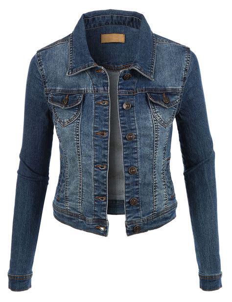 le3no womens classic vintage long sleeve denim jean jacket long sleeve denim jacket classic
