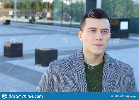 Young Urban Man Walking On The Street Stock Image Image Of Downtown