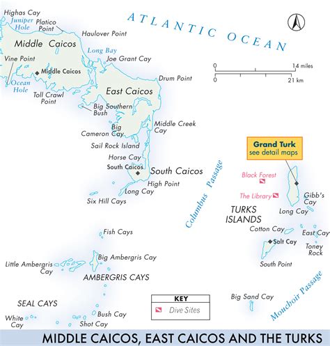 Map Of Middle Caicos Middle Caicos Fodors Travel Guides