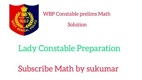 Wbp Constable Math Solution KP Prelims Previous Year Questions
