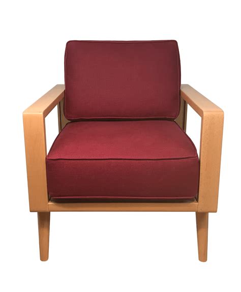 natural-mid-century-modern-lounge-chair,-wine-red-twist-modern