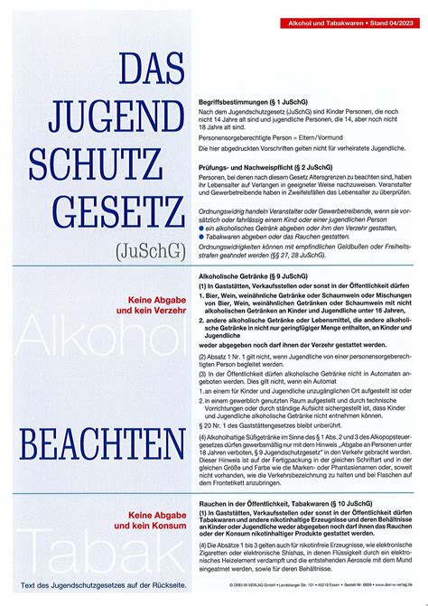 Materialien Der Aktion Jugendschutz Bayern Das Jugendschutzgesetz
