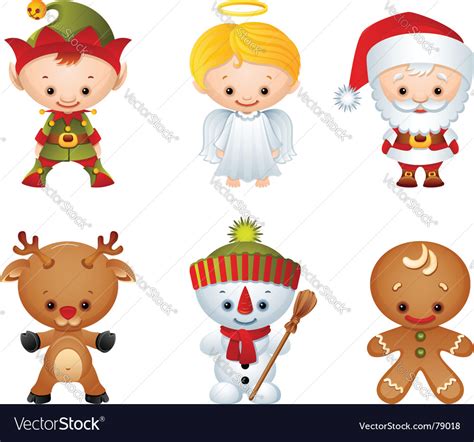 Christmas Characters Royalty Free Vector Image