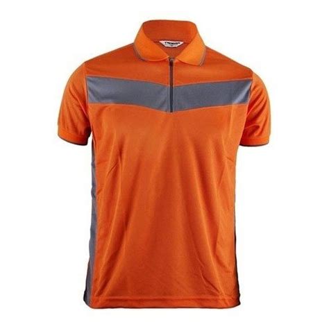 Plain Half Sleeve Mens Orange Collar T Shirt Rs 150 Piece Mugambo