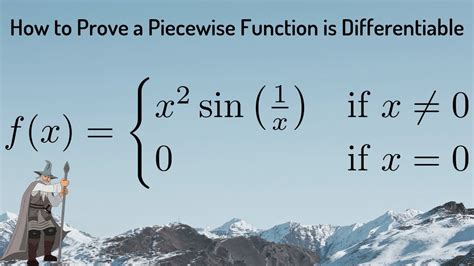 How to Prove a Piecewise Function is Differentiable - Advanced Calculus ...
