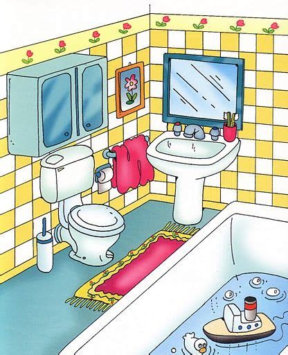 Cuarto De Baño Bathroom Illustration Parts Of The House Kids