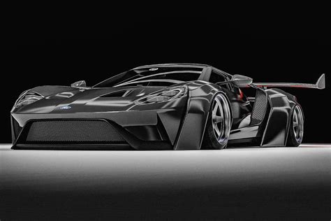 Ford Gt Black Knight Looks Like A Downforce Monster Autoevolution