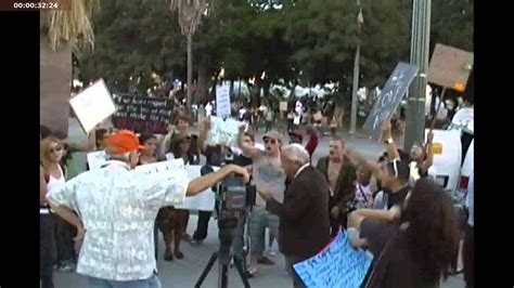 occupy los angeles protesters surround fox news reporter youtube