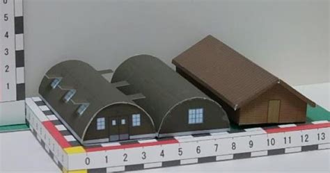Papermau Ww2`s Quonset Huts Paper Model Diorama By Sakamoto Sanda