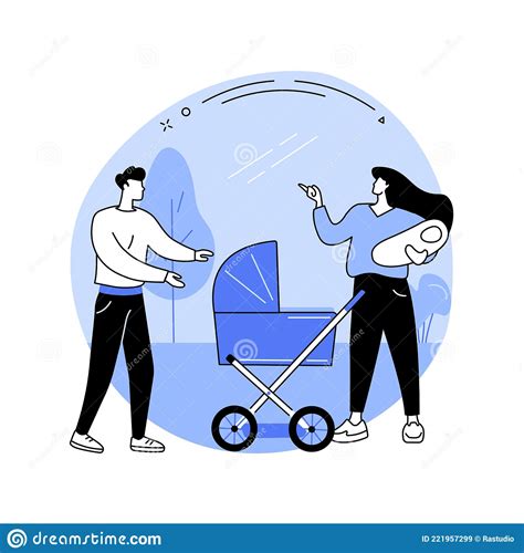 Unmarried Parents Abstract Concept Vector Illustration Ilustración Del