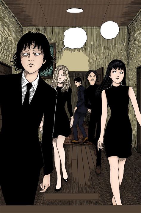Black Paradox Junji Ito Colored Manga Panel Personagens De Anime
